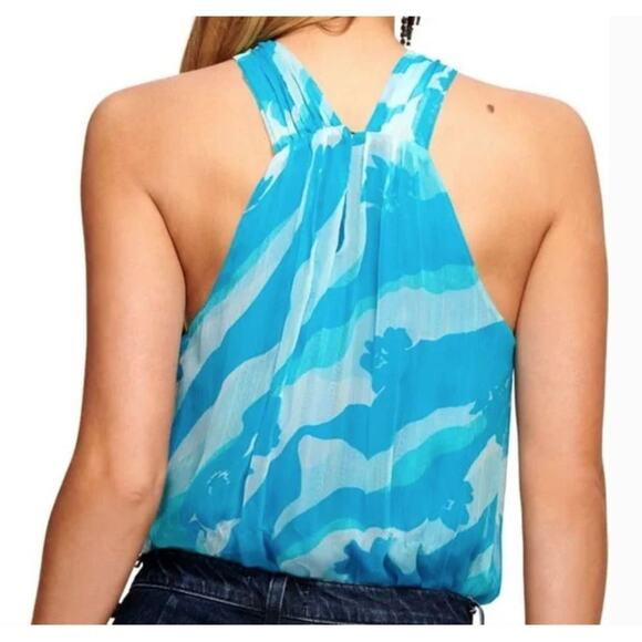 Rami Brook Skylar Floral Twisted Halterneck Top Womans size Small NWT - Picture 2 of 12